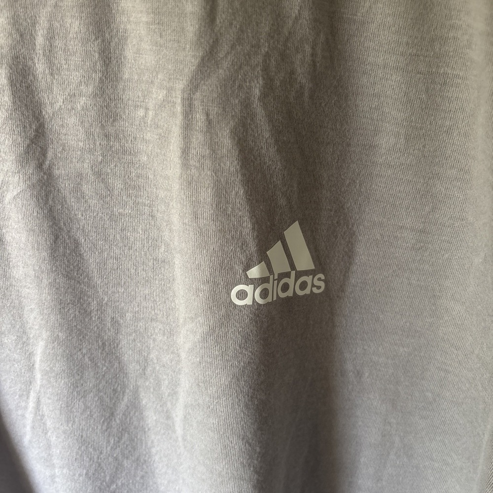 Adidas T-Shirt Mens Size XL Gray 3-Stripe Short Sleeve - Picture 3 of 16
